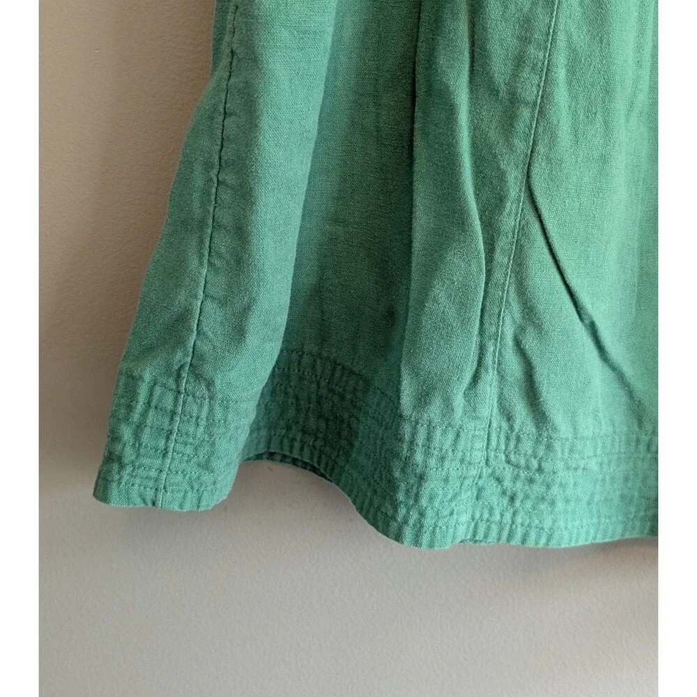 Universal Thread Womens XL Skirt Midi Button Down Green Linen Blend Boho Summer - Picture 4 of 7